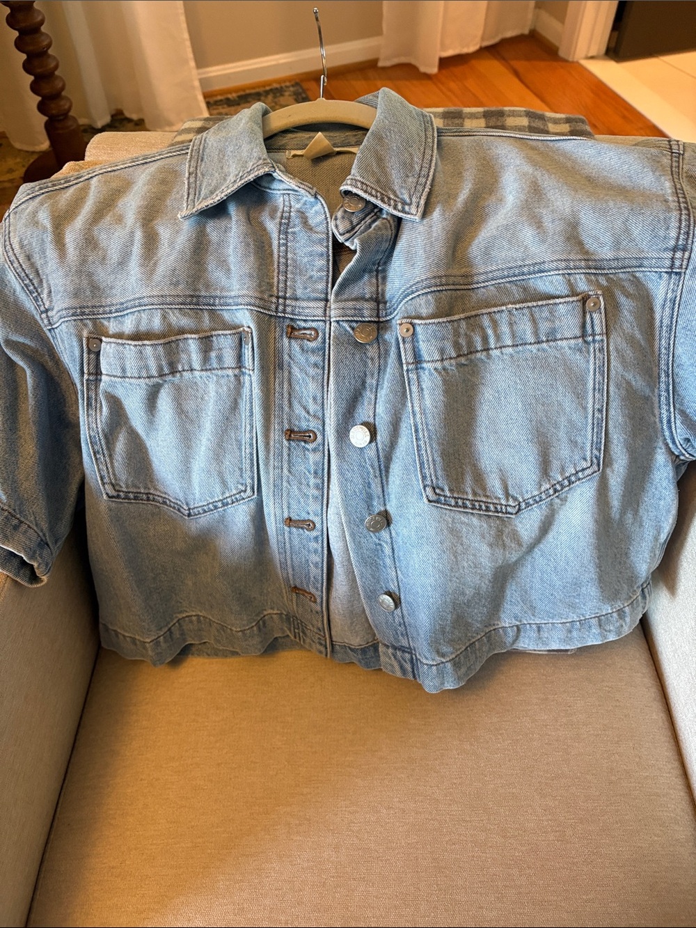 Madewell Denim Cropped Boxy Jean Jacket - Picture 3 of 4